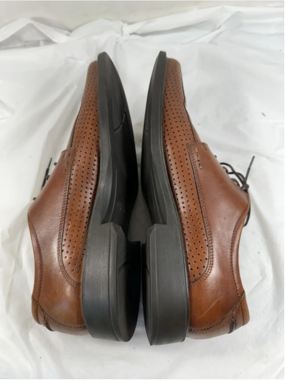 ECCO Oxford Bicycle Toe Dress Shoes Mens 10/10.5 Brown Modern Leather